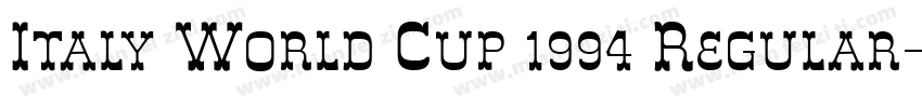 Italy World Cup 1994 Regular字体转换